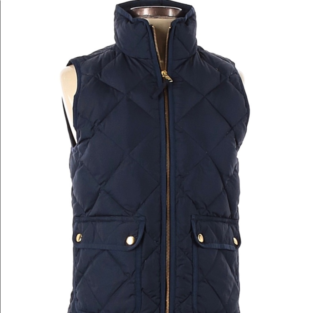 J. Crew quilted puffer vest in Navy size XS